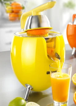 Best BADER Zitruspresse mit Tropfstopp und Start-/ Stopp-Automatik GELB