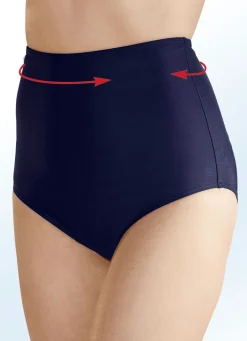 Discount BADER Zweierpack Bikinihosen, hoch geschnitten, mit formendem Vorderfutter 1X SCHWARZ, 1X MARINE
