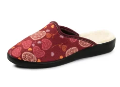 Sale BADER Zweierpack, gefütterte Damen-Hausschuhe, Weite H, mit Textildruck 1X BORDEAUX, 1X MARINE