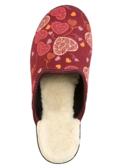 Sale BADER Zweierpack, gefütterte Damen-Hausschuhe, Weite H, mit Textildruck 1X BORDEAUX, 1X MARINE