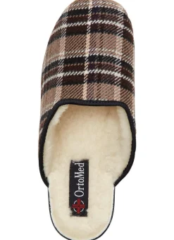 Outlet BADER Zweierpack, gefütterte Herren-Hausschuhe, mit Wolle 1XBRAUN,1XBLAU