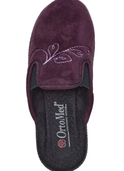Outlet BADER Zweierpack, klassische Damen-Hausschuhe, Weite H, mit Gummizug 1x MARINE 1x CHIANTI