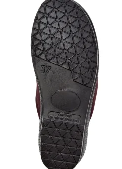 Outlet BADER Zweierpack, klassische Damen-Hausschuhe, Weite H, mit Gummizug 1x MARINE 1x CHIANTI