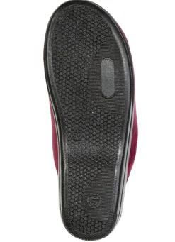 Discount BADER Zweierpack, klassische Damen-Hausschuhe, Weite G, mit funkelnden Glitzersteinchen 1X BORDEAUX, 1X CAMEL