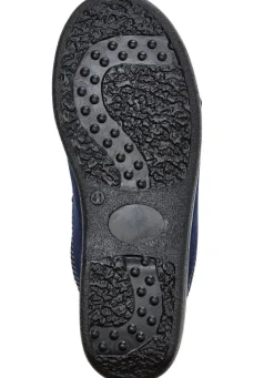 Clearance BADER Zweierpack, klassische Herren-Hausschuhe, Weite H, mit Gummizug BLAU+SCHWARZ