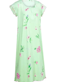 Outlet BADER Zweierpack Nachthemden, Kurzarm mit Rundhals LINDGRÜN/ROSÉ