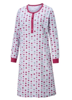Clearance BADER Zweierpack Nachthemden, Langarm mit Knopfleiste und Bündchen FUCHSIA/FLIEDER