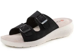Outlet BADER Zweierpack Pantoletten aus Nubuk- und Nappasynthetik 1X SCHWARZ, 1X WEISS