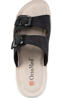 Outlet BADER Zweierpack Pantoletten aus Nubuk- und Nappasynthetik 1X SCHWARZ, 1X WEISS