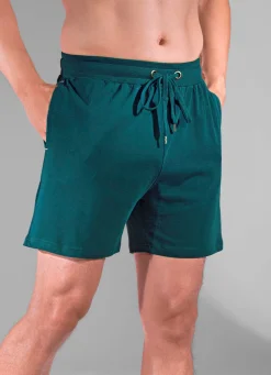 Hot BADER Zweierpack Schlaf- und Freizeithosen kurz mit Durchzugsband 1X PETROL, 1X ANTHRAZIT
