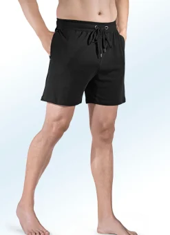 Clearance BADER Zweierpack Schlaf- und Freizeithosen kurz mit Durchzugsband 1X SCHWARZ, 1X GRAFIT