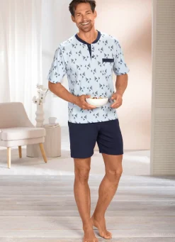Clearance BADER Zweierpack Shortys mit Knopfleiste 1X ECRU-GRAFIT, 1X BLEU-MARINE