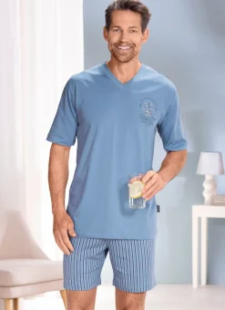New BADER Zweierpack Shortys mit V-Ausschnitt 1X JEANSBLAU, 1X HELLGRÜN