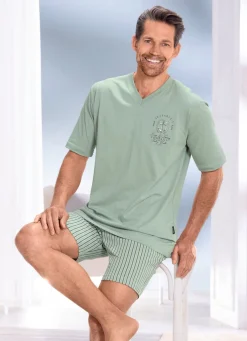 New BADER Zweierpack Shortys mit V-Ausschnitt 1X JEANSBLAU, 1X HELLGRÜN