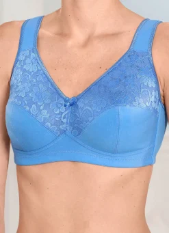 SUSA Zweierpack BH mit Baumwolle 1X AZURBLAU, 1X WEISS