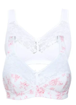 SUSA Zweierpack BH mit Baumwolle 1X WEISS-ROSÉ, 1X WEISS