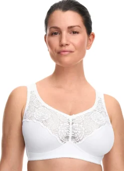 Hot SUSA Zweierpack BH mit hübscher Elastikspitze 1X WEISS, 1X PUDER