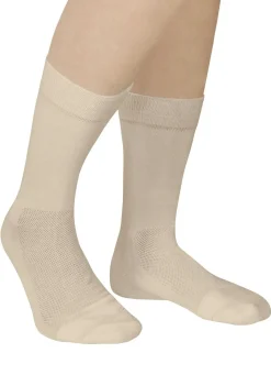 Discount BADER Zweierpack Komfort-Kniestrümpfe oder -Socken BEIGE