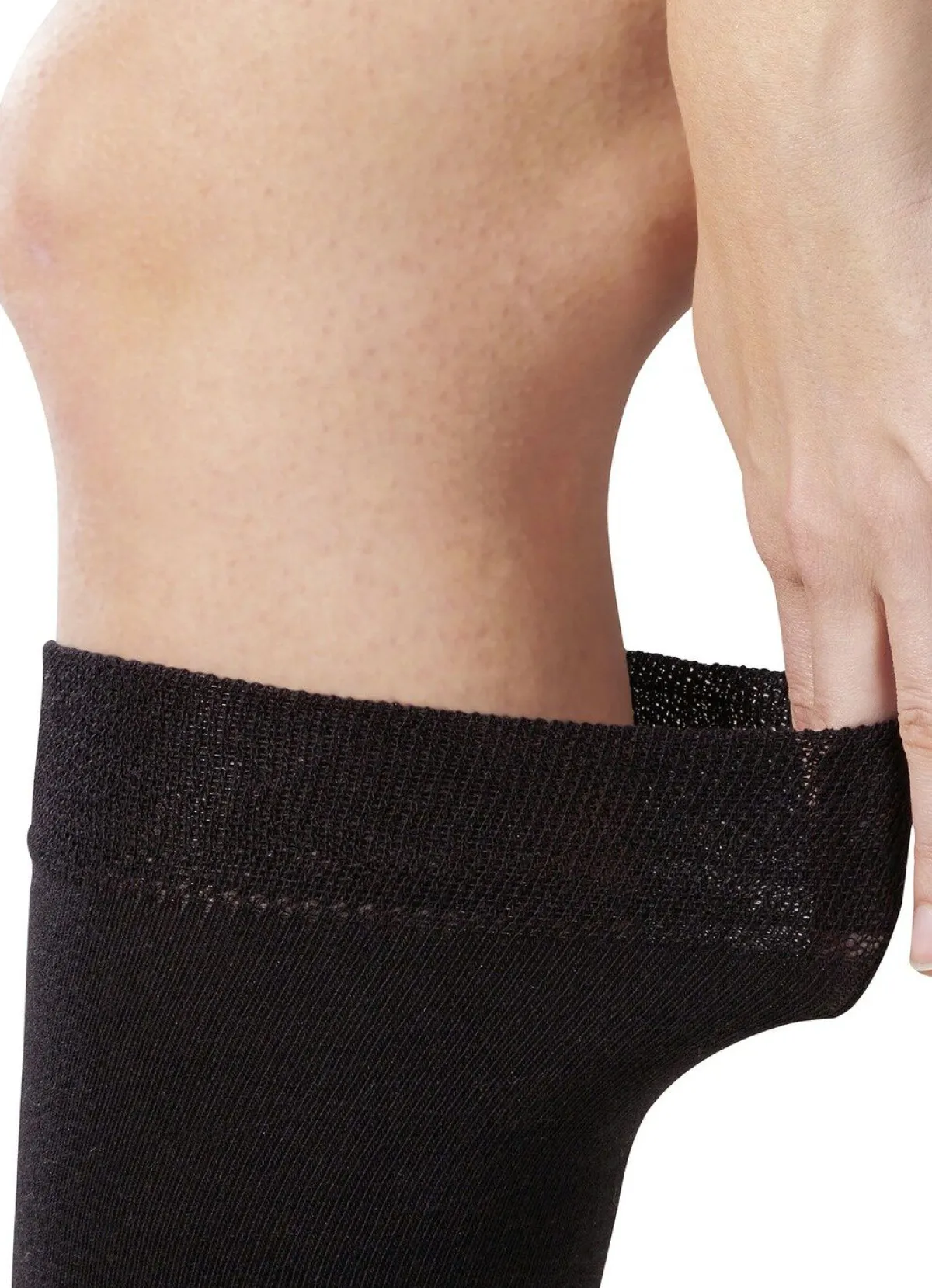 Hot BADER Zweierpack Komfort-Kniestrümpfe oder -Socken SCHWARZ