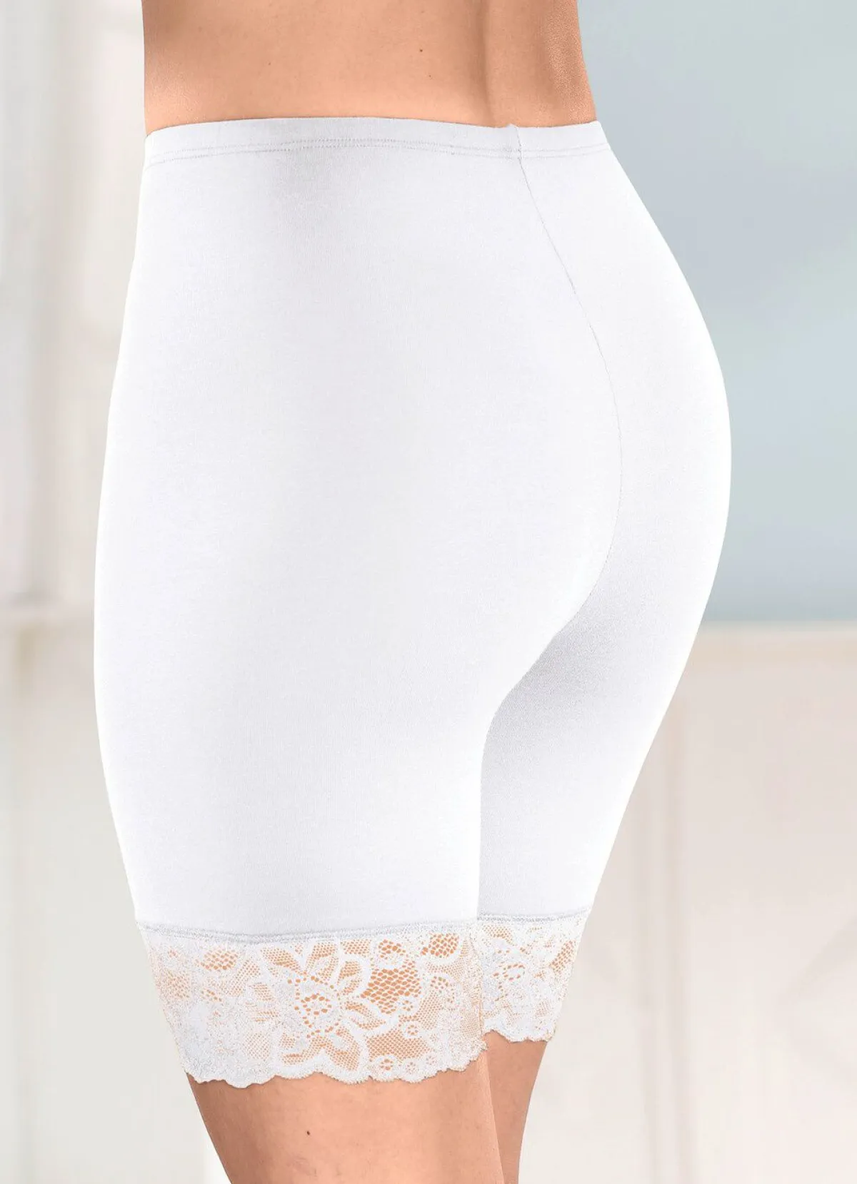Sale BADER Zweierpack Longpants mit Spitze an den Beinabschlüssen 1X MOCCA, 1X WEISS