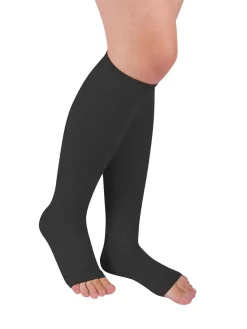 New FußGut Zweierpack Stützkniestrümpfe SCHWARZ